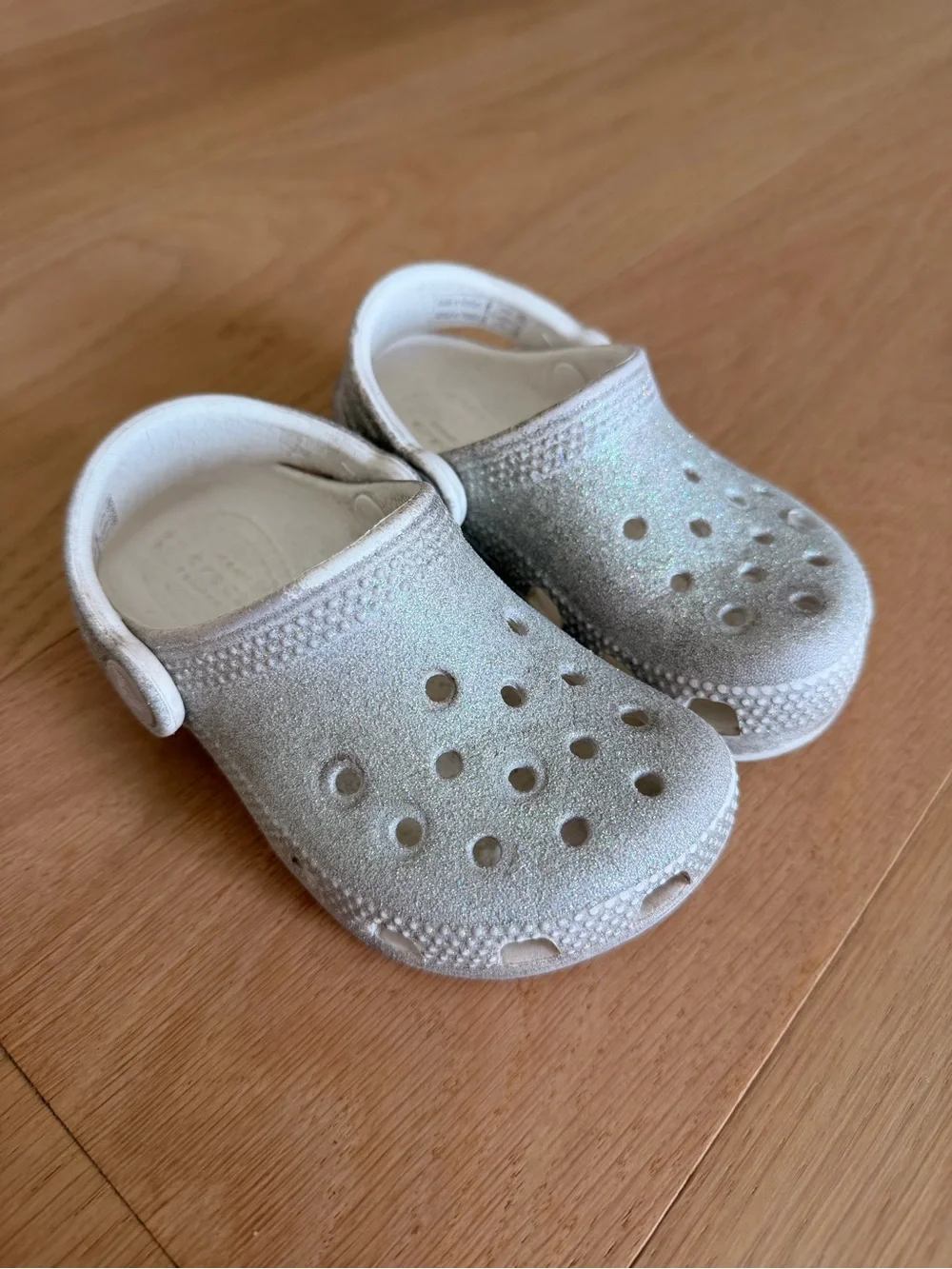CROCS sparkling silver